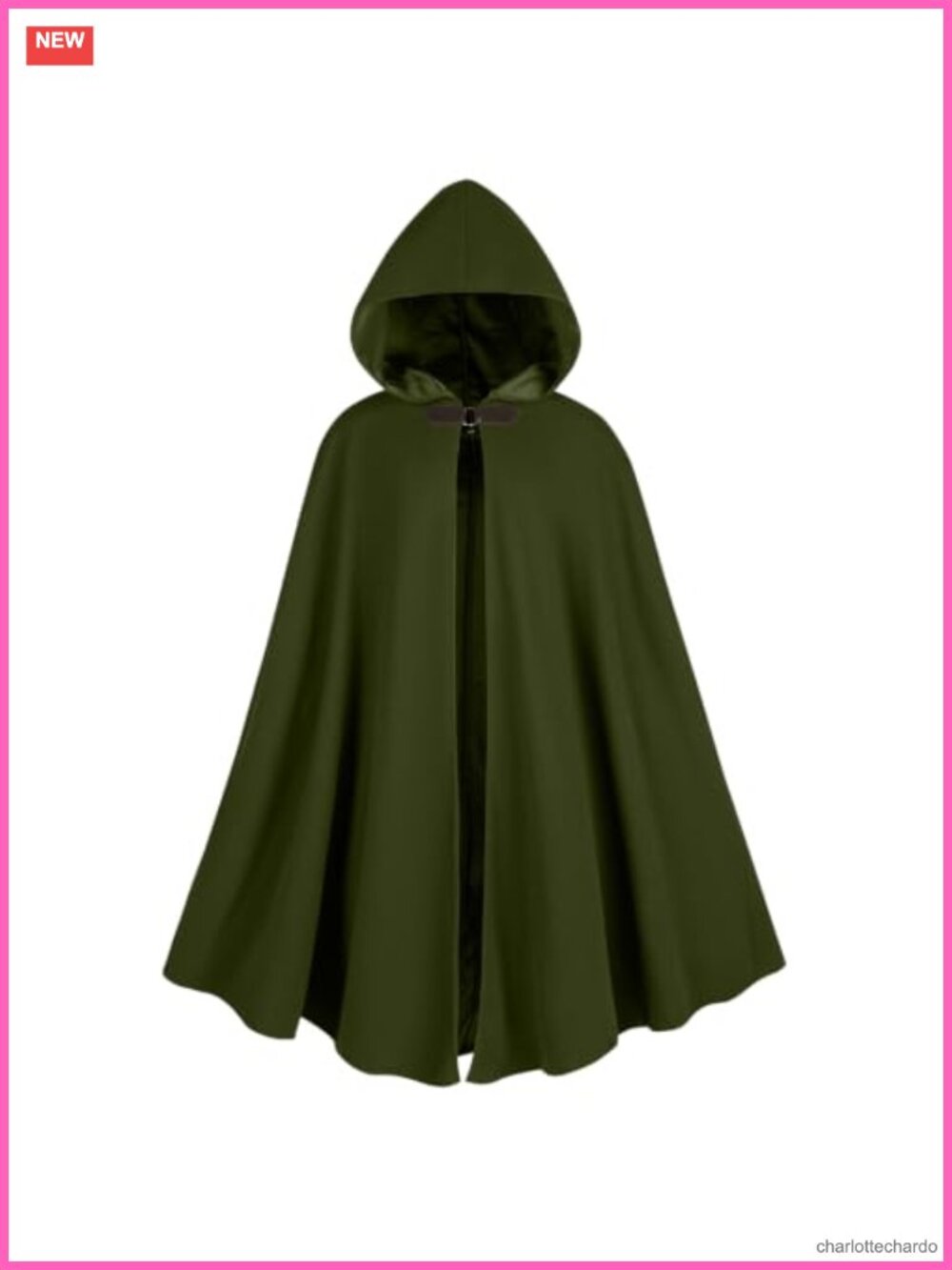 Men's Medieval Hooded Cloak Renaissance Velvet Cape